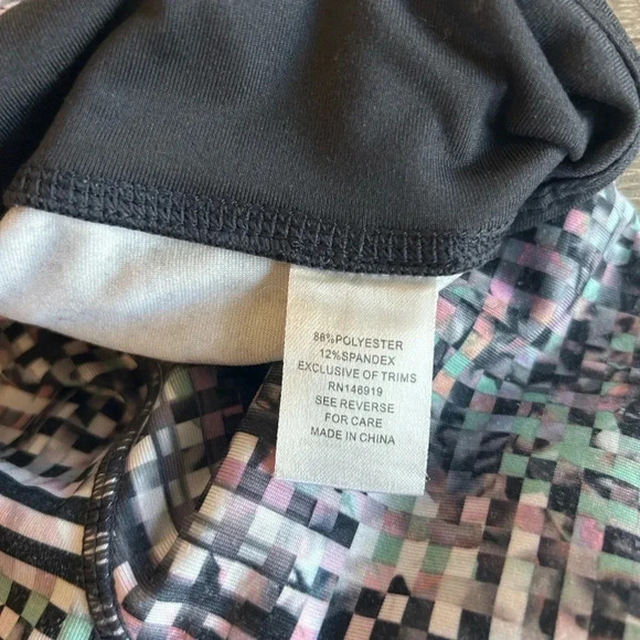 Jessica Simpson 'The Warm Up' Athletic Checker Art leggings - S - Picture 5 of 5